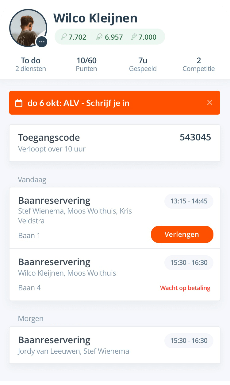 KNLTB ClubApp op mobiel
