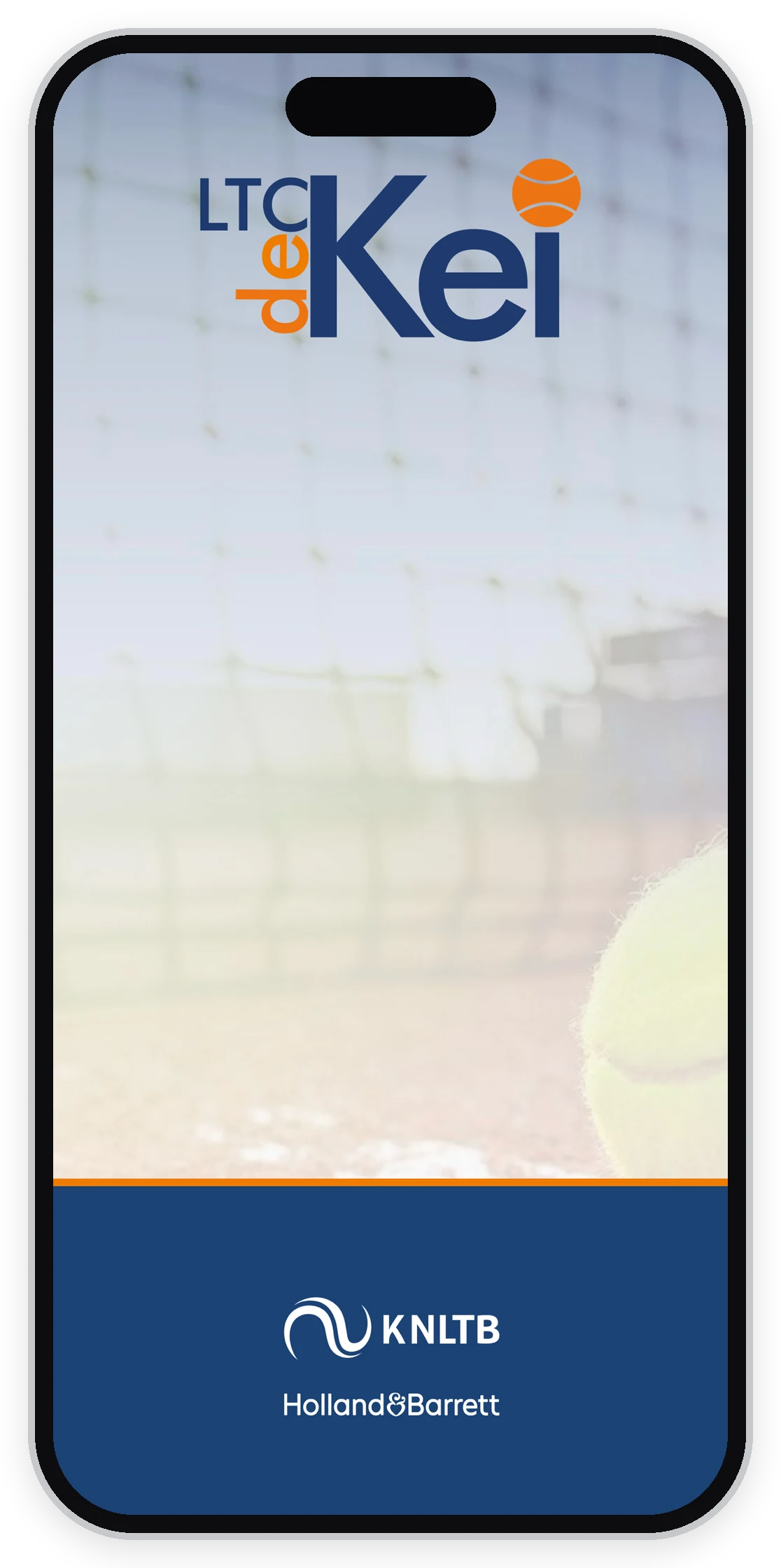 Startscherm van de app van LTC de Kei